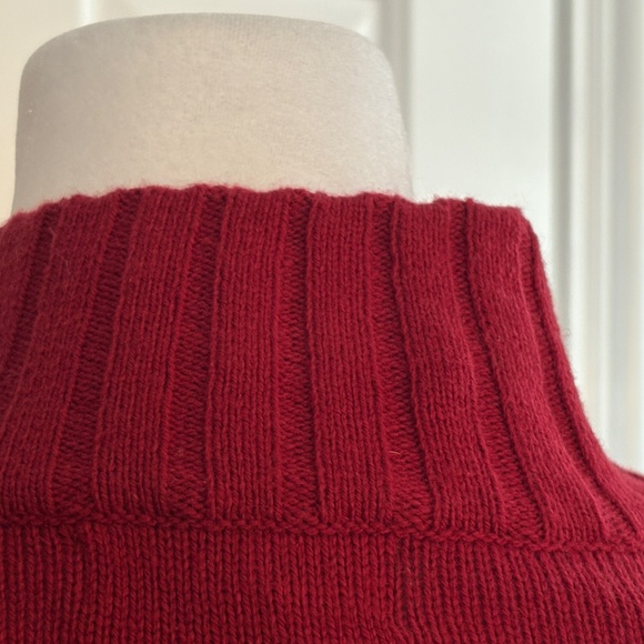 🍂🍁Merona Cotton Blend 1/4 Zip Maroon Sweater - Picture 4 of 11